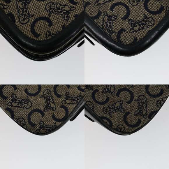 CELINE C Macadam Canvas Shoulder Bag Navy - Picture 10 of 12